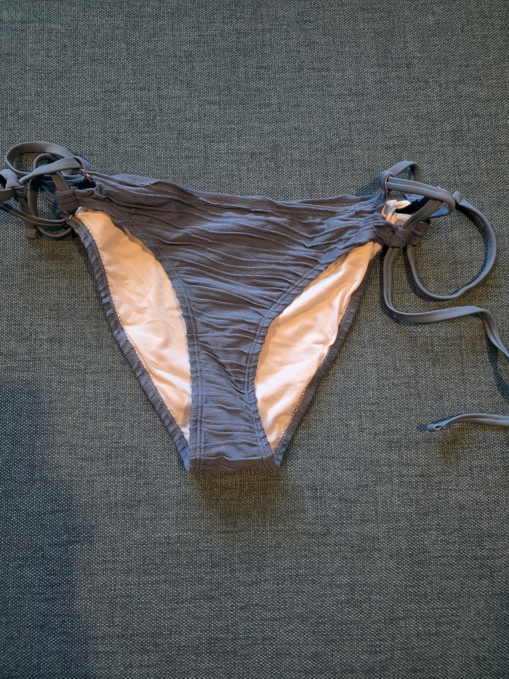 Women’s Tie-Side Swim Bottoms in Slate Blue